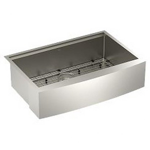 Luxe Chef - 33 Inch X 22 Inch Steel 18 Gauge Single Bowl Sink - 24.9 Inches W x 12.8 Inches H