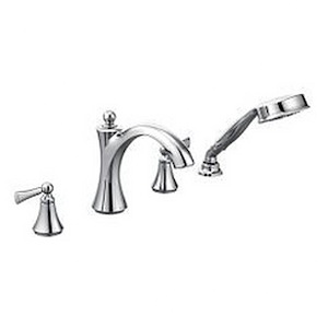 Wynford - Two-Handle Roman Tub Faucet Includes Hand Shower - Multiple Finishes - 1323786