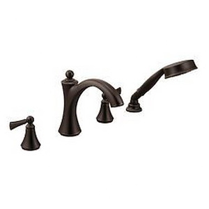 Wynford - Two-Handle Roman Tub Faucet Includes Hand Shower - 11.1 Inches W x 3.78 Inches H - 1323787