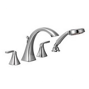 Voss - Two-Handle Roman Tub Faucet Includes Hand Shower - Multiple Finishes