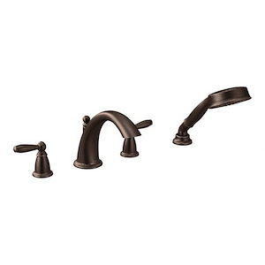 Brantford - Two-Handle Roman Tub Faucet Includes Hand Shower - 11.1 Inches W x 3.6 Inches H - 1323847