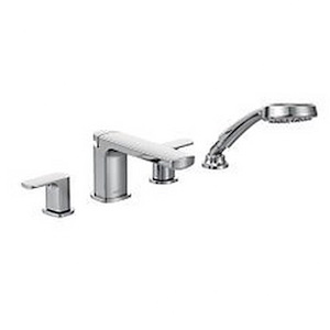 Rizon - Two-Handle Roman Tub Faucet Includes Hand Shower - 11.18 Inches W x 3.78 Inches H - 1323855