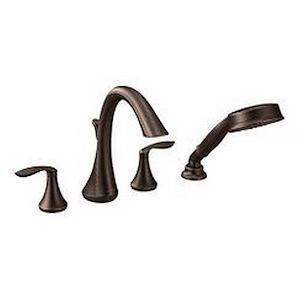 Eva - Two-Handle Roman Tub Faucet Includes Hand Shower - 11.1 Inches W x 3.62 Inches H