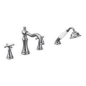 Weymouth - Two-Handle Roman Tub Faucet Includes Hand Shower - Multiple Finishes