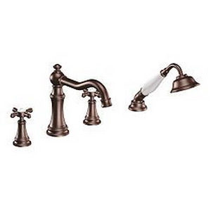 Weymouth - Two-Handle Roman Tub Faucet Includes Hand Shower - 11.1 Inches W x 3.86 Inches H - 1323912