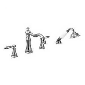 Weymouth - Two-Handle Roman Tub Faucet Includes Hand Shower - Multiple Finishes