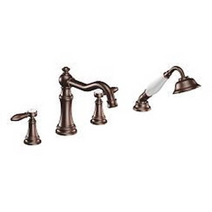 Weymouth - Two-Handle Roman Tub Faucet Includes Hand Shower - 11.26 Inches W x 3.78 Inches H - 1323914