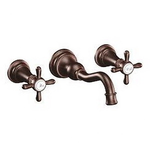 Weymouth - Two-Handle Wall Mount Bathroom Faucet - 9.13 Inches W x 3.23 Inches H - 1323991