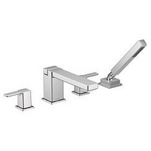 90 Degree - Two-Handle Roman Tub Faucet Includes Hand Shower - Multiple Finishes - 1324025