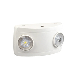 7.31 Inch 4W 2 LED Compact Dual Head Emergency Light with Battery for Remote Capability
