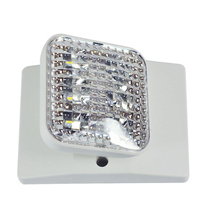 1W 1 LED Single Square Head Emergency Remote Light-4.25 Inches Tall and 3.25 Inches Wide