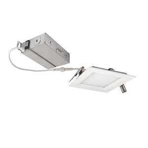 E-Series Flin - 10.5W LED 4 Inches Square Downlight-2.5 Inches Tall and 4.75 Inches Wide