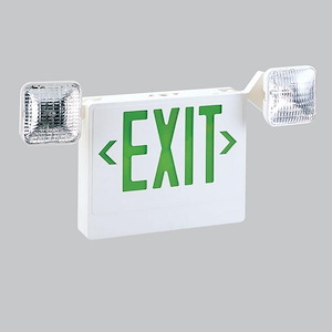 21 Inch 2W 2 LED Exit Emergency Light with Remote Capability Self Diagnostic