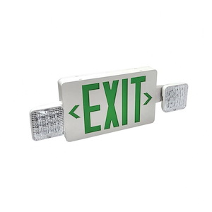 Exit and Emergency Light with Adjustable Heads-7.25 Inches Tall and 4 Inches Wide