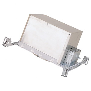 6 Inch 100W Line Voltage IC AT Sloped Ceiling New Construction Double Wall Housing