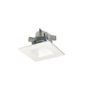 Cobalt Click - 10W LED 4 Inches Retrofit Square Regress Reflector with Pre-Wired for Emergency-3.75 Inches Tall and 5.25 Inches Wide
