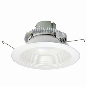 Cobalt Click - 10W LED 6 Inches Retrofit Round Baffle with 0-10V/Triac/ELV and Pre-Wired for Emergency-4.25 Inches Tall and 7.5 Inches Wide