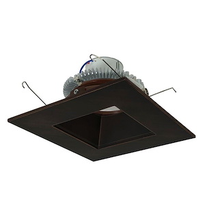 Cobalt Click - 10W LED 6 Inches Retrofit Square Regress Reflector with 0-10V/Triac/ELV-4.25 Inches Tall and 7.38 Inches Wide - 1331461