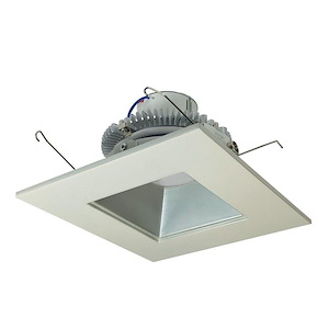 Cobalt Click - 12W LED 6 Inches Retrofit Square Regress Reflector with 0-10V/Triac/ELV-4.25 Inches Tall and 7.38 Inches Wide - 1331397