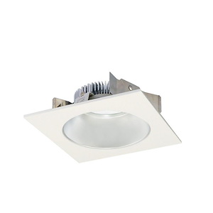 Cobalt - 13.5W LED 4 Inches High Lumen Shallow Square Reflector with Round Aperture-2.06 Inches Tall and 5.13 Inches Wide