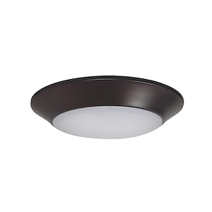 10W LED AC CCT Selectable Flush Mount-1.24 Inches Tall and 6.14 Inches Wide