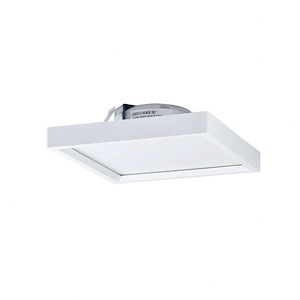 Surf - 11W LED Regressed Edge-Lit Flush Mount with Square Baffle-1.38 Inches Tall and 5.38 Inches Wide