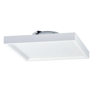 Surf - 14W LED Regressed Edge-Lit Flush Mount with Square Baffle-1.38 Inches Tall and 6.38 Inches Wide - 1331346
