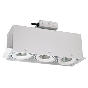 NMRTLG Series - 90W 3 LED 3-Head Narrow Flood Trimless MLS Housing with 0-10V Dimming-9.75 Inches Tall and 21 Inches Wide - 1312577