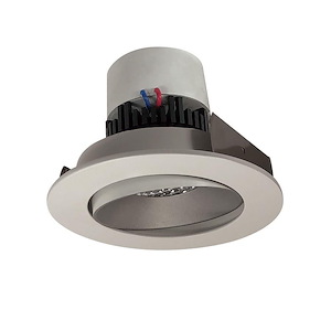 Pearl - 12W LED 4 Inches Round Adjustable Cone Retrofit-3.38 Inches Tall and 5 Inches Wide