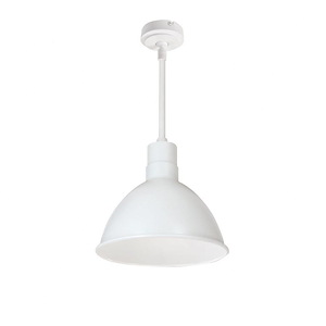 NRLM Series - 23W LED RLM Shade 12 Inches Stem Mount with Triac/ELV/0-10V Dimming-9.25 Inches Tall and 10.13 Inches Wide