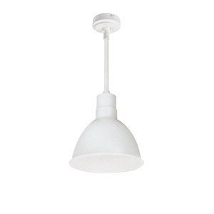 NRLM Series - 15W LED RLM Shade 36 Inches Stem Mount with Triac/ELV/0-10V Dimming-9.25 Inches Tall and 8.5 Inches Wide