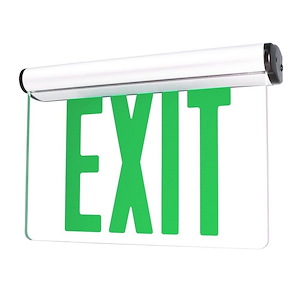 12 Inch 5W 1 LED Single Face Edge Lit Surface Mount 90&#194;&#186; Adjustable Emergency Exit Sign