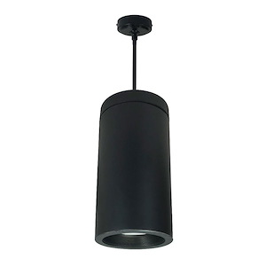 NYLD2-6 Series - 10W LED 6 Inches Cobalt Cylinder Baffle Pendant Mount with Triac/ELV Dimming-14.5 Inches Tall and 7.63 Inches Wide