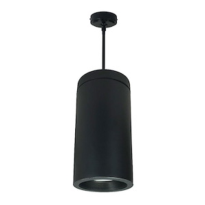 NYLD2-6 Series - 10W LED 6 Inches Cobalt Cylinder Baffle Pendant Mount with Triac/ELV/0-10V Dimming-14.5 Inches Tall and 7.63 Inches Wide