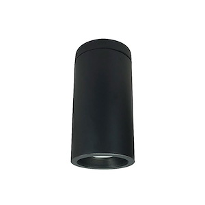 NYLD2-6 Series - 12W LED 6 Inches Cobalt Cylinder Baffle Flush Mount with Triac/ELV/0-10V Dimming-14.5 Inches Tall and 7.63 Inches Wide