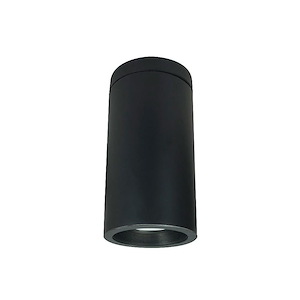 NYLD2-6 Series - 12W LED 6 Inches Cobalt Cylinder Baffle Flush Mount with Triac/ELV Dimming-14.5 Inches Tall and 7.63 Inches Wide