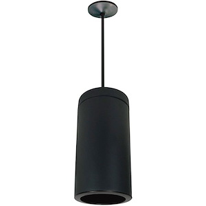 One Light Cylinder Rod Pendant with Reflector