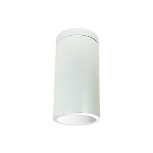 One Light Cylinder Flush Mount with Reflector