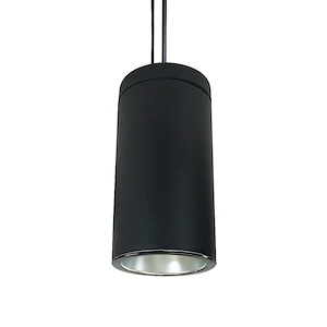 NYLS2-6 Series - 16W LED 6 Inches Cylinder Reflector Narrow Flood Pendant with Triac/ELV/0-10V Dimming-14.5 Inches Tall and 7.63 Inches Wide