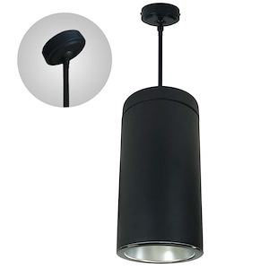 NYLS2-6 Series - 18W LED 6 Inches Cylinder Reflector Narrow Flood Pendant with Triac/ELV/0-10V Dimming-14.5 Inches Tall and 7.63 Inches Wide