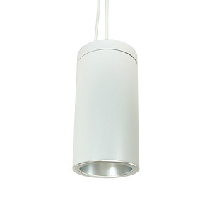 NYLS2-6 Series - 18W LED 6 Inches Cylinder Reflector Narrow Flood Pendant with 0-10V Dimming-14.5 Inches Tall and 7.63 Inches Wide - 1313890