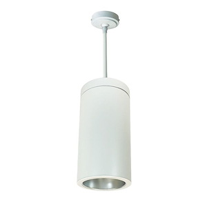 NYLS2-6 Series - 27W LED 6 Inches Cylinder Reflector Narrow Flood Pendant with Triac/ELV/0-10V Dimming-14.5 Inches Tall and 7.63 Inches Wide