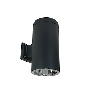 NYLS2-6 Series - 46W LED 6 Inches Cylinder Reflector Narrow Flood Wall Mount with 0-10V Dimming-14.5 Inches Tall and 7.63 Inches Wide - 1313909
