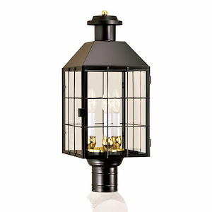 American Heritage - 3 Light Outdoor Post Lantern In Traditional and Classic Style-21.5 Inches Tall and 8.25 Inches Wide - 1066294