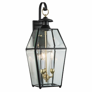 Olde Colony - 3 Light Outdoor Wall Mount In Traditional and Classic Style-28 Inches Tall and 11 Inches Wide - 1100706