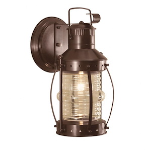 Seafarer - 1 Light Outdoor Wall Mount In Traditional and Classic Style-11.5 Inches Tall and 6 Inches Wide