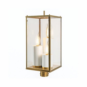 Back Bay - 3 Light Outdoor Post Lantern In Traditional and Classic Style-23.25 Inches Tall and 10.25 Inches Wide - 1100678