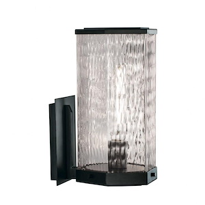 Polygon - 1 Light Outdoor Wall Mount In Contemporary Style-12.63 Inches Tall and 7 Inches Wide