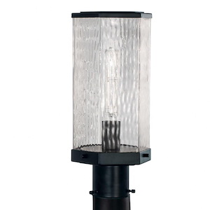 Polygon - 1 Light Outdoor Post Lantern In Contemporary Style-12.63 Inches Tall and 7 Inches Wide