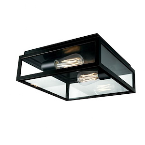 Capture - 2 Light Outdoor Flush Mount In Contemporary Style-4.5 Inches Tall and 12 Inches Wide